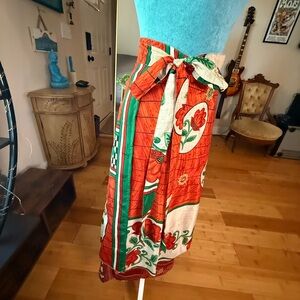 Boho Floral Embellished Wrap Skirt – Free Size